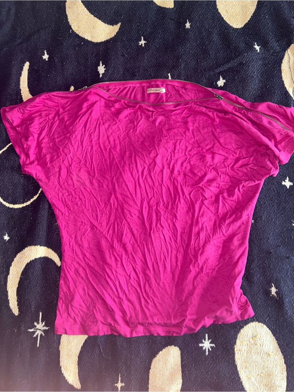 Juicy Couture Hot Pink Cap Sleeve Tee